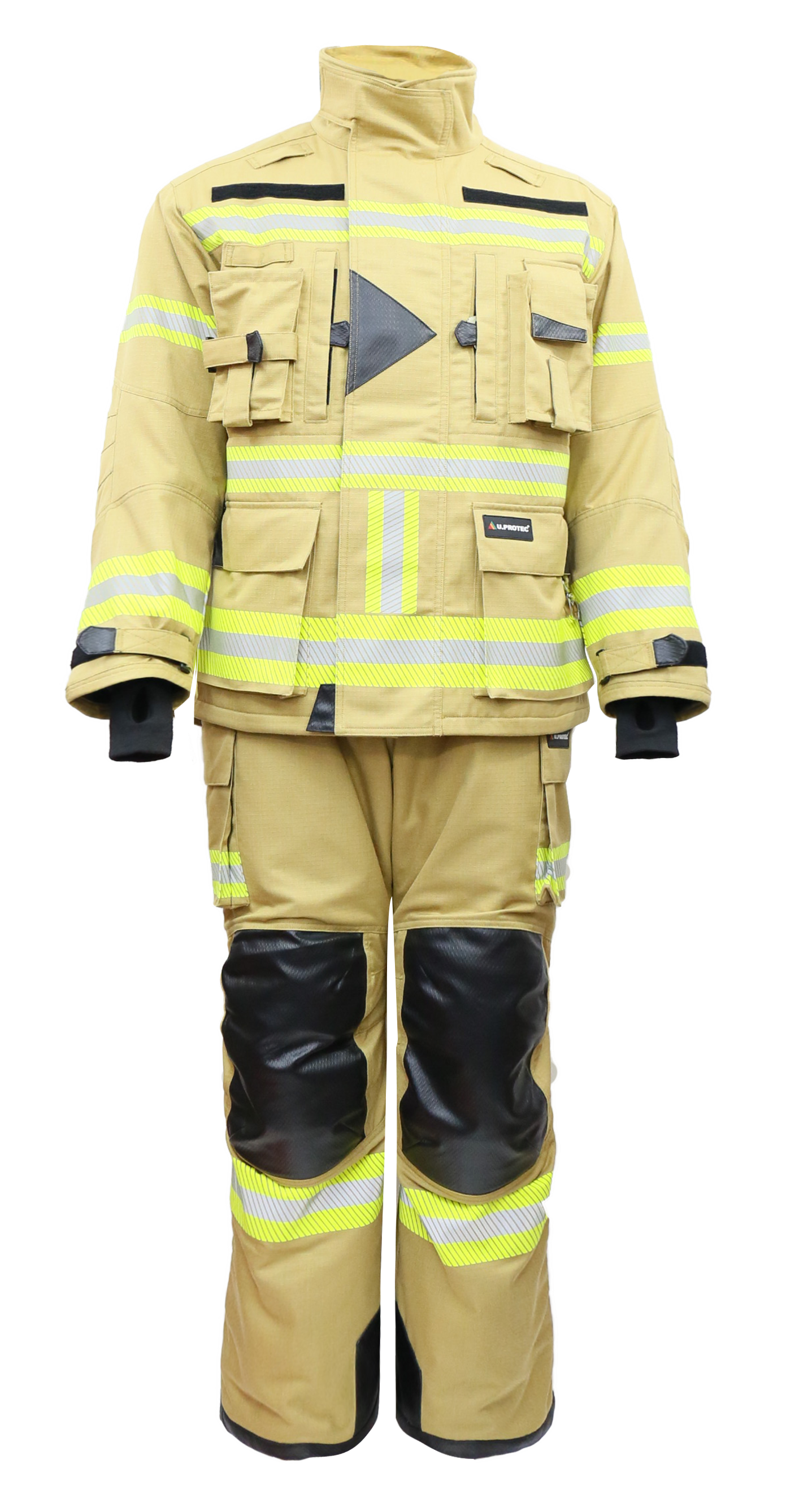 Firefighting suit before burn test