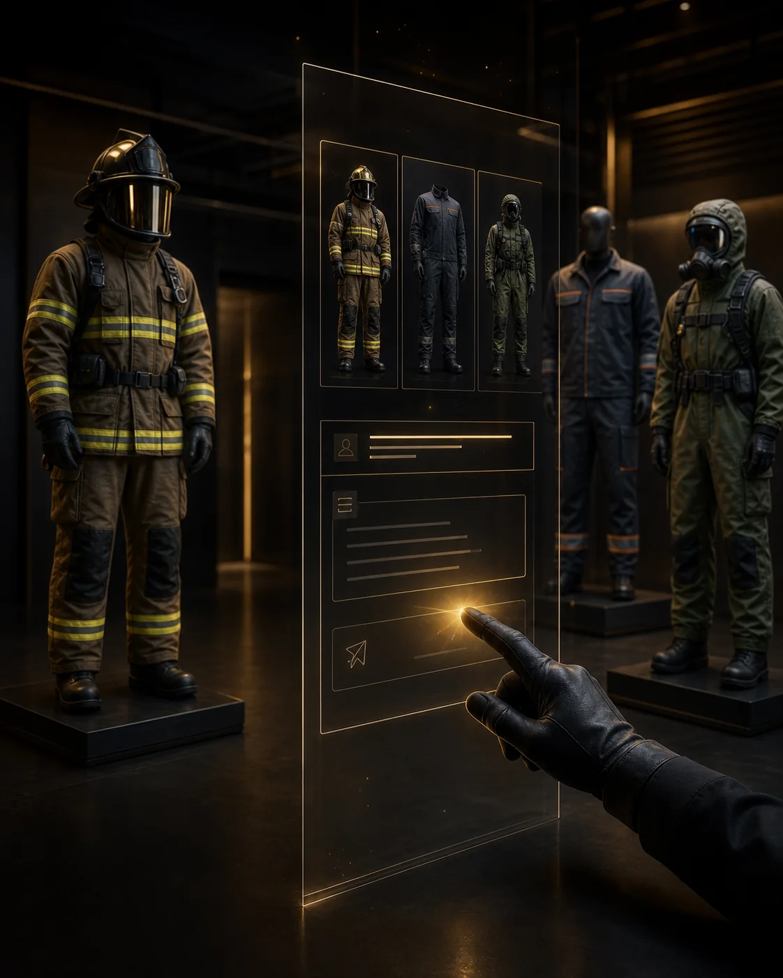 Protective apparel consultation and inquiry interface